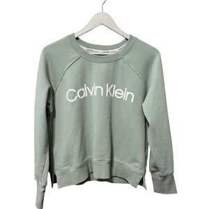 🟢Calvin Klein Performance Green Logo Sweatshirt – Size Large